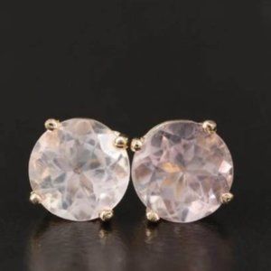 Vintage 14K Amethyst Stud Earrings